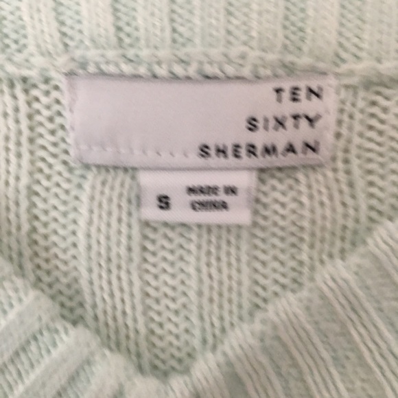 Ten Sixty Sherman | Washed Rib Knit Mint Sweater - Picture 5 of 8